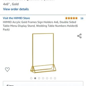 4 brand new gold 4x6 picture frames